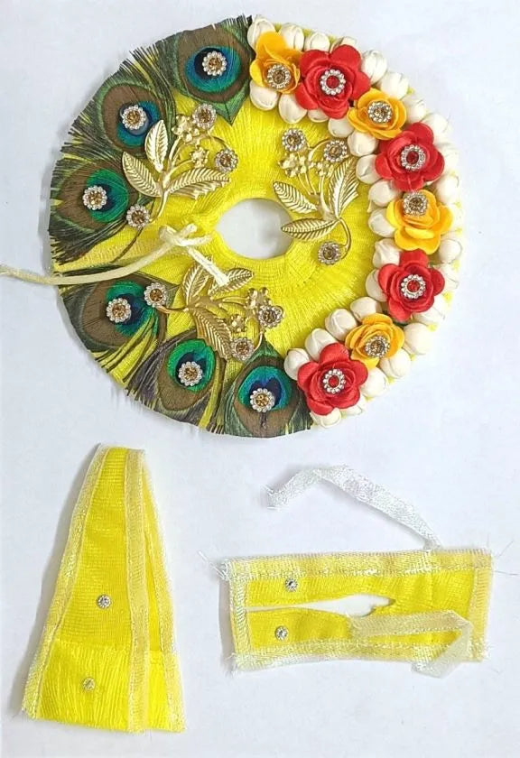 Horn ok Please Handcrafted Designer Flower Laddu Gopal Dress / Ladoo Gopal  Dress / Kanha Ji Dress Size ( Size 6 ) 6 Pieces / Pack - Rolloverstock